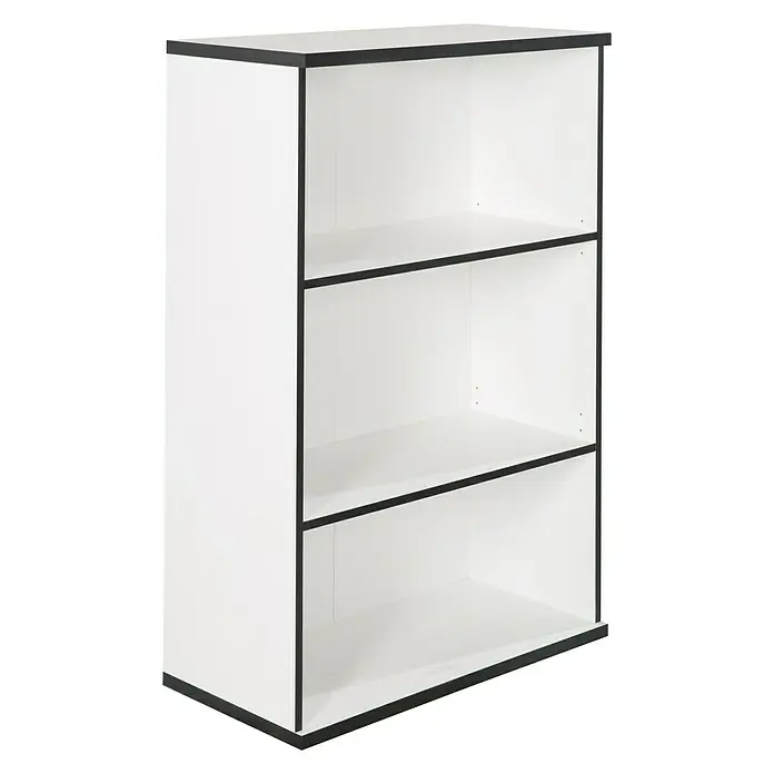 Phönix Chicago Regal - L x B x H: 40 x 80 x 119 cm, Weiß/Schwarz, Traglast: 5 kg/Boden - Vorderansicht