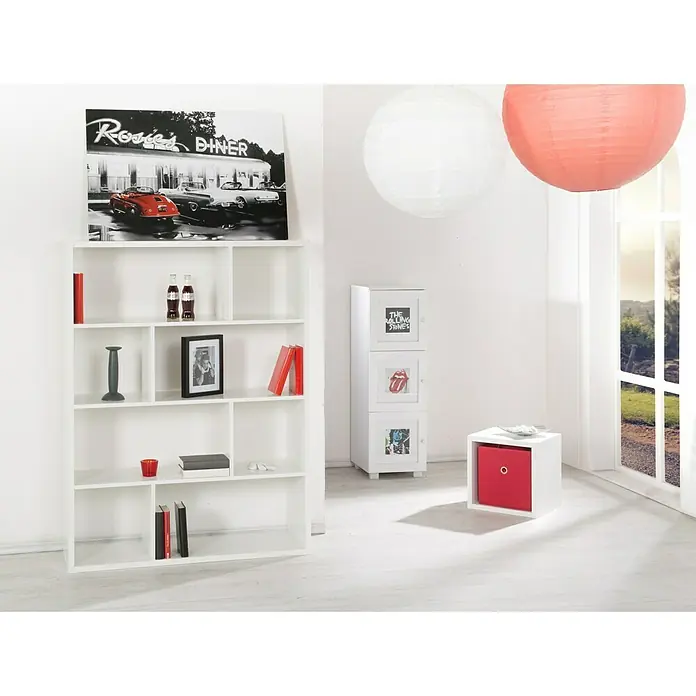 Phönix Highboard Pixa - L x B x H: 35 x 38 x 110,5 cm, Weiß - Stimmungsaufnahme