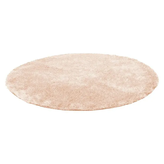 Kayoom Hochflorteppich Diamond - Puderrosa, Durchmesser: 160 cm, 100 % Polyester