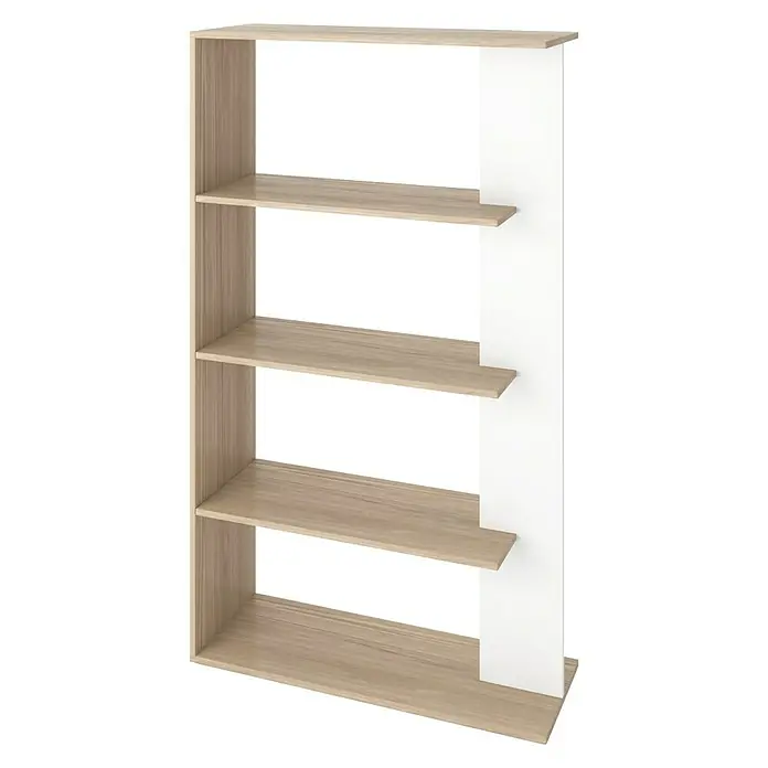 Phönix Regal Rotterdam - L x B x H: 40 x 80 x 179 cm, Holzfarben/Weiß - Linke Seitenansicht