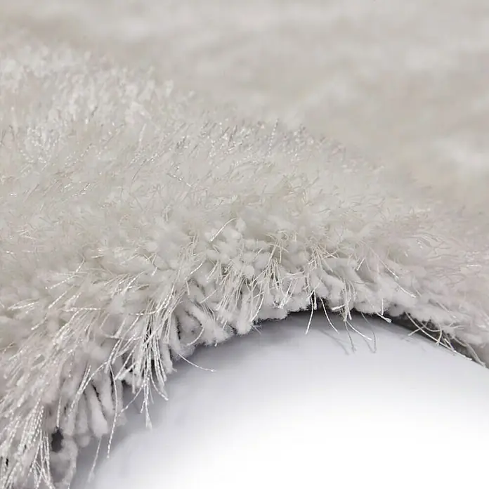 Kayoom Hochflorteppich Royal - Weiß, 150 x 80 cm, 100 % Polyester - Detailaufnahme