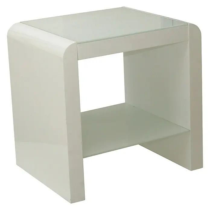 Phönix Atlanta Beistelltisch - L x B x H: 35 x 42,7 x 42,7 cm, Weiß - Vorderansicht