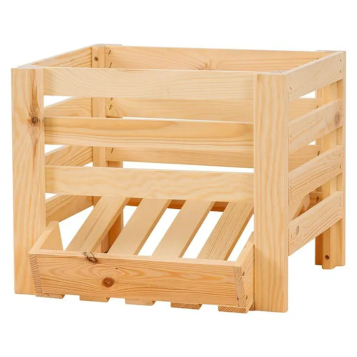 Promadino Kartoffel- & Obsthorde - 40 x 36 x 33 cm - Linke Seitenansicht