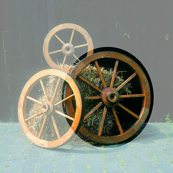 Promadino Wagenrad - Durchmesser: 90 cm - Stimmungsaufnahme
