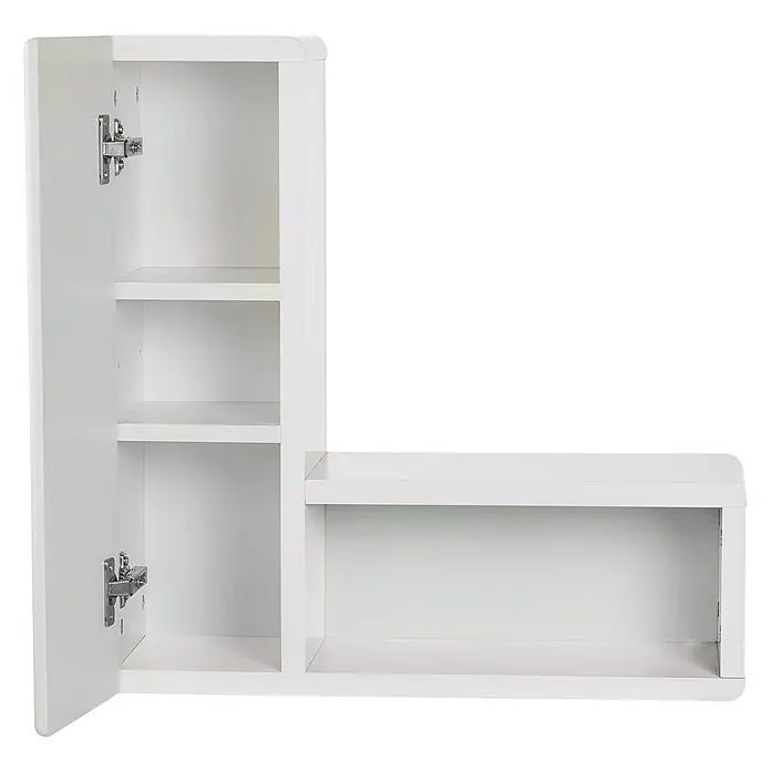 Phönix Miami Wandregal - L x B x H: 21,9 x 60 x 60 cm, Weiß - Vorderansicht