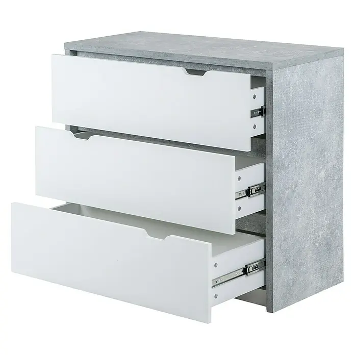 Phönix Bruno Kommode - L x B x H: 40 x 90 x 80,7 cm, Grau/Weiß - Anwendungsbeispiel