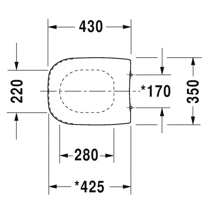 Duravit D-Code WC-Sitz - Ohne Absenkautomatik, Duroplast, Weiß