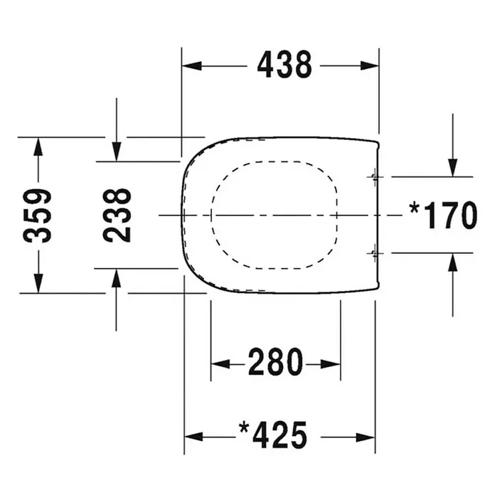 Duravit D-Code WC-Sitz - Mit Absenkautomatik, Duroplast, Weiß