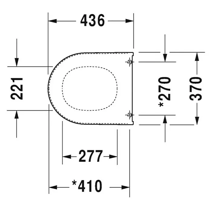 Duravit Starck 3 WC-Sitz - Ohne Absenkautomatik, Duroplast, Weiß