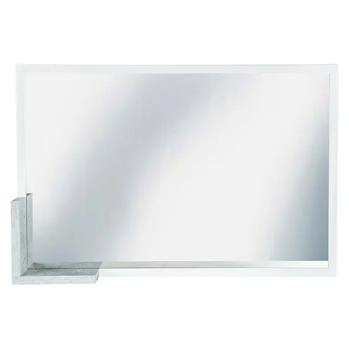 Phönix Bruno Wandspiegel - L x B x H: 13,5 x 100 x 66 cm, Grau/Weiß - Vorderansicht