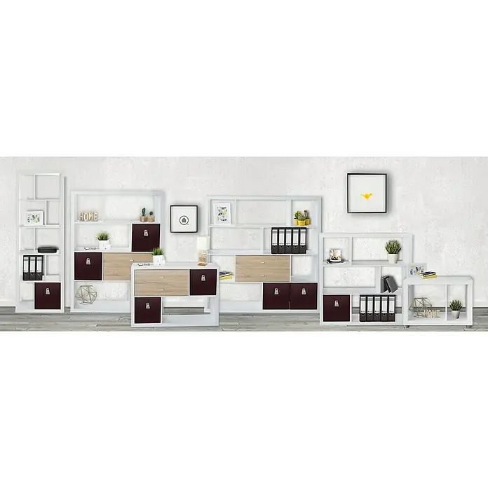 Phönix Fortuna Regal - L x B x H: 35 x 114,3 x 114,3 cm, Weiß - Stimmungsaufnahme