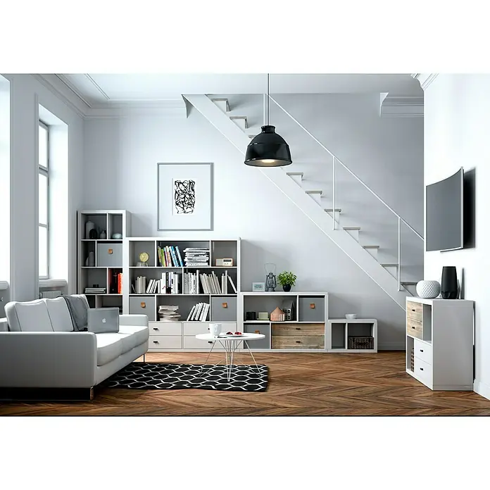 Phönix Fortuna Regal - L x B x H: 35 x 114,3 x 114,3 cm, Weiß - Stimmungsaufnahme