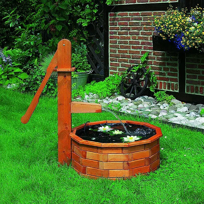 Promadino Standbrunnen - Ø x H: 64 x 101 cm, Solarpumpe - Stimmungsaufnahme