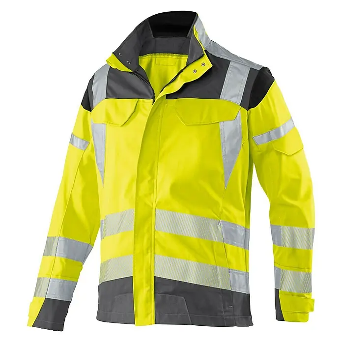 Kübler Reflectiq Arbeitsjacke PSA 2 - 48, Warngelb/Anthrazit - Vorderansicht