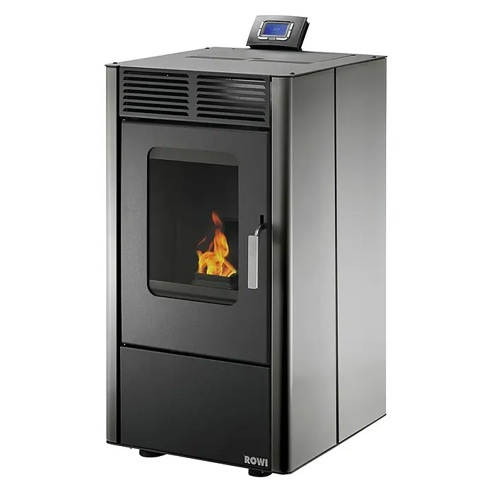 Rowi Pelletofen Modesto - 6 kW, Raumheizvermögen: 150 m³, Anthrazit
