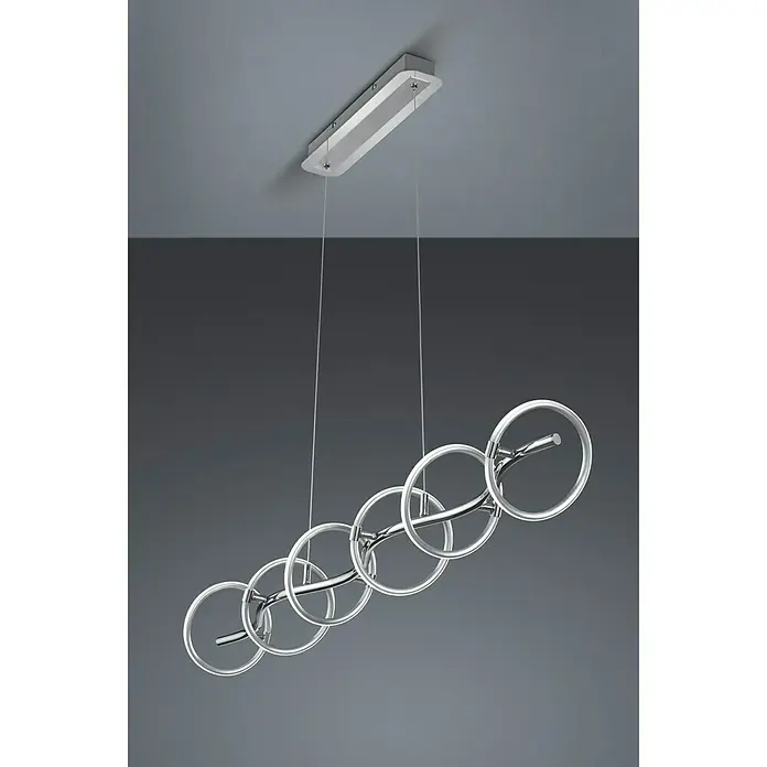 Trio Lighting Lámpara colgante LED Olympus - 25,2 W, L x An x Al: 118 x 27 x 110 cm, Blanco cálido
