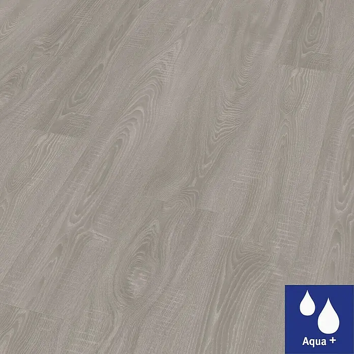 Egger Home Aqua+ Laminat Toscolano hrast sivi - 1.291 x 193 x 8 mm, Rustikalni pod - Pogled s lijeve strane