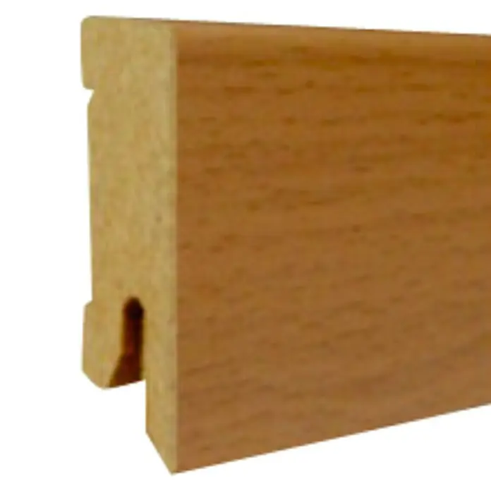 Amco Sockelleiste Clip-Technik - Buche, L x B x H: 2,4 m x 14 mm x 45 mm, Foliert