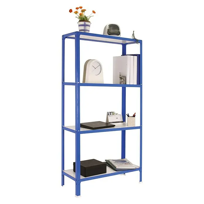 Simonrack Homeclick Estantería metálica Color Mini - L x An x Al: 30 x 80 x 160 cm, Capacidad de carga: 100 kg/balda, Número de baldas: 4 ud., Azul