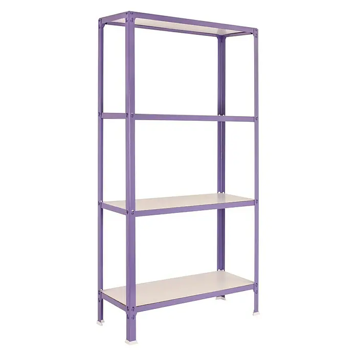 Simonrack Homeclick Estantería metálica Color Mini - L x An x Al: 30 x 80 x 160 cm, Capacidad de carga: 100 kg/balda, Número de baldas: 4 ud., Lila