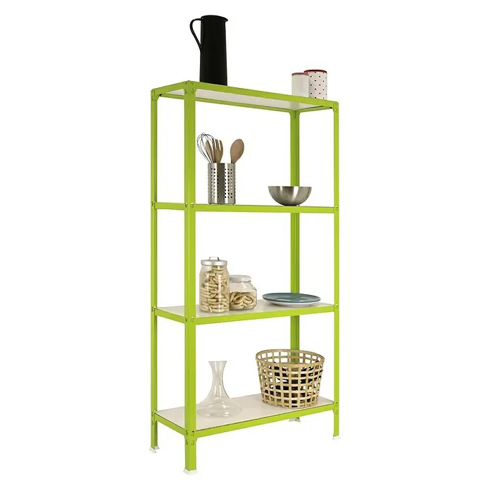 Simonrack Homeclick Estantería metálica Color Mini - L x An x Al: 30 x 80 x 160 cm, Capacidad de carga: 100 kg/balda, Número de baldas: 4 ud., Verde