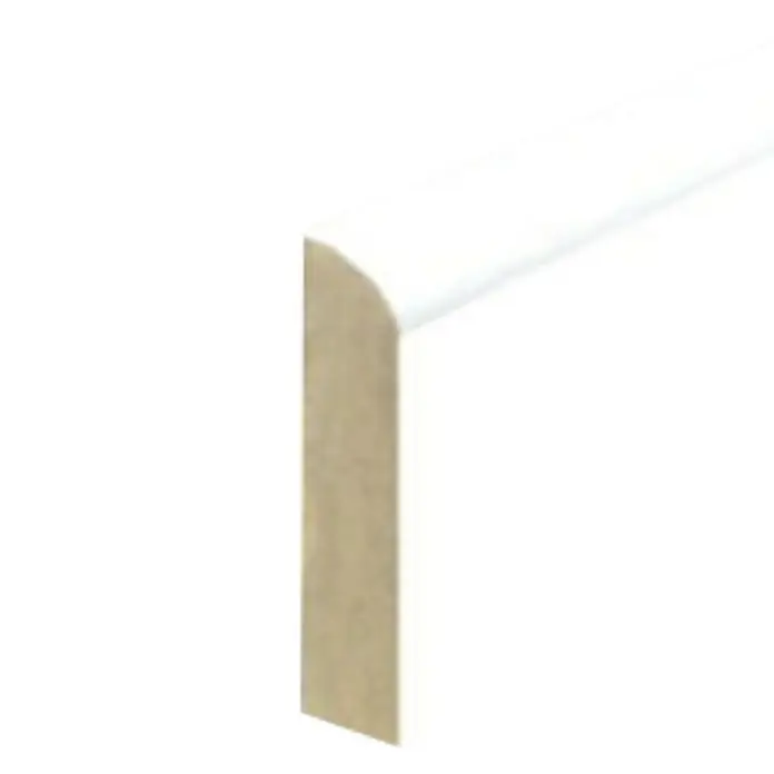 Amco Sockelleiste - Weiß Hochglanz, L x B x H: 2,4 m x 6 mm x 25 mm, Foliert
