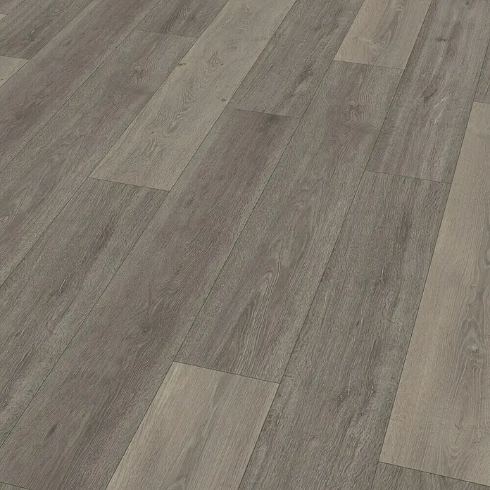 Egger Home Laminaat Palencia eiken grijs - 1.291 x 193 x 8 mm, Planken - Zijaanzicht links