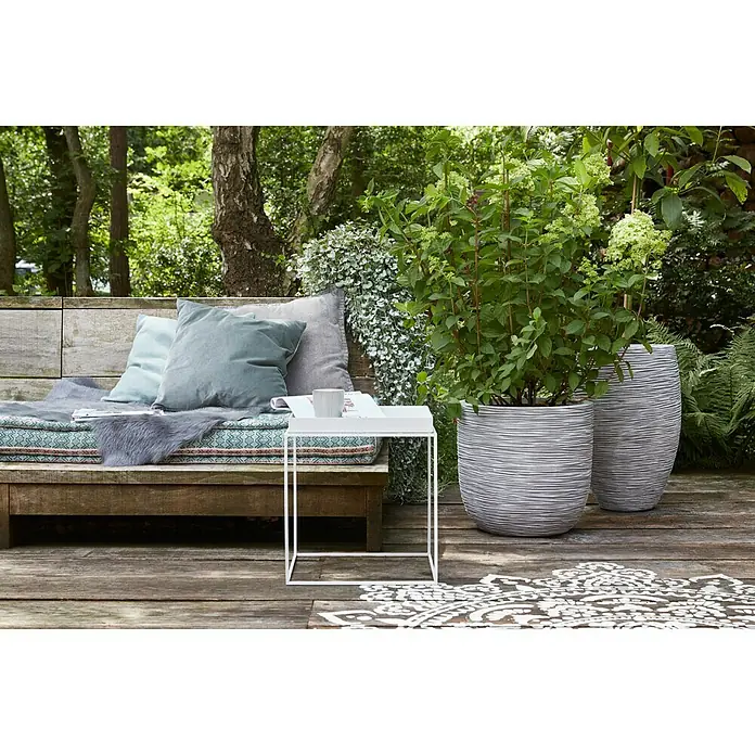 Capi Europe Nature Binnenpot, rond Rib NL - Buitenmaat (Ø x h): 43 x 41 cm, Ivoor, Kunststof - Sfeeropname