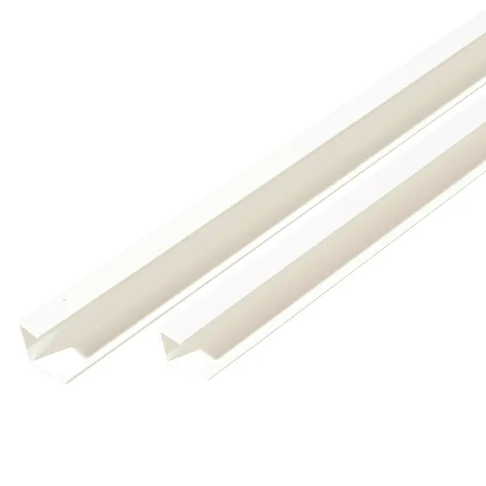 Knauf Einfassprofil - 2,5 m x 15 mm, Weiß, PVC, Montageart: Klemmen