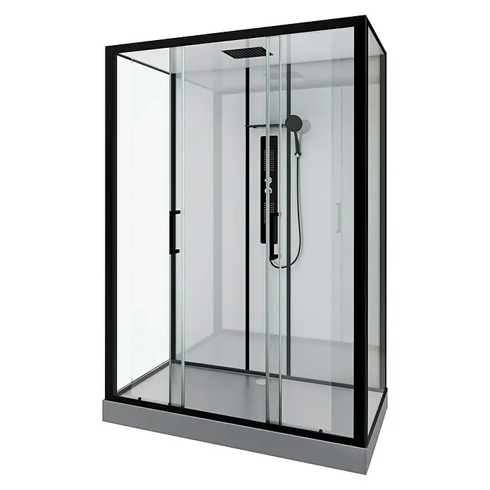 Designdusche Indus - 160 x 70 x 215 cm, Anthrazit/Silbergrau