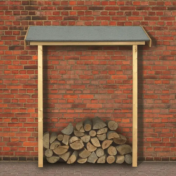 Karibu Seitendach Eco - Passend für: Karibu Gartenhaus Eco, Natur, 72 x 176 cm - Vorderansicht