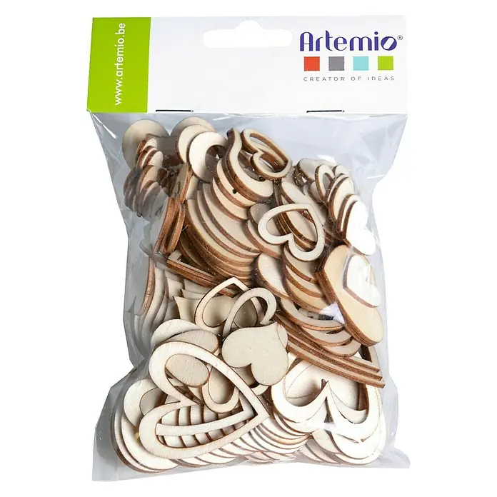 Artemio Pieza decorativa surtido Corazones - Madera