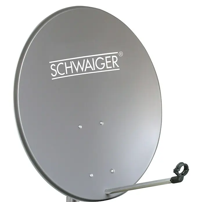 Schwaiger Satellitenschüssel SPI2080 018 - Aluminium, Durchmesser Spiegelfläche: 80 cm, Anthrazit - Vorderansicht