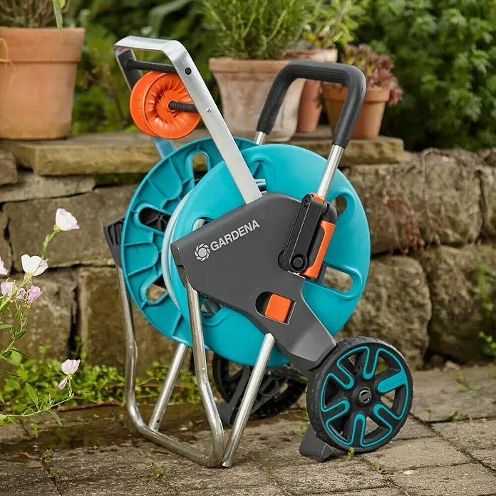 Gardena Kolica za vrtno crijevo CleverRoll M Easy - Plastika/metal, Kapacitet crijeva: 60 m, 12,7 mm (½″) - Živopisni prikaz