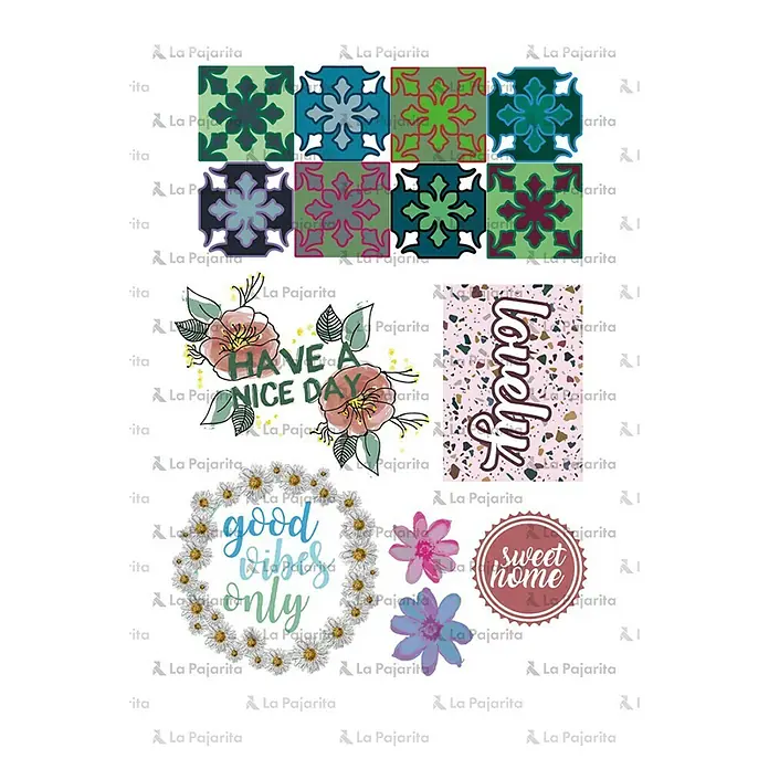 La Pajarita Papel para manualidades Transfer Home - 30 x 20 cm, Multicolor