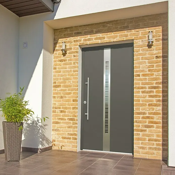 Splendoor Haustür Thermodoor SP20A - 110 x 210 cm, DIN Anschlag: Links, Anthrazit - Stimmungsaufnahme