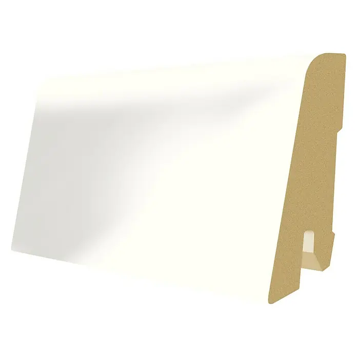 Egger Sockelleiste Weiß - 2,4 m x 17 mm x 60 mm, Gerade - Detailaufnahme