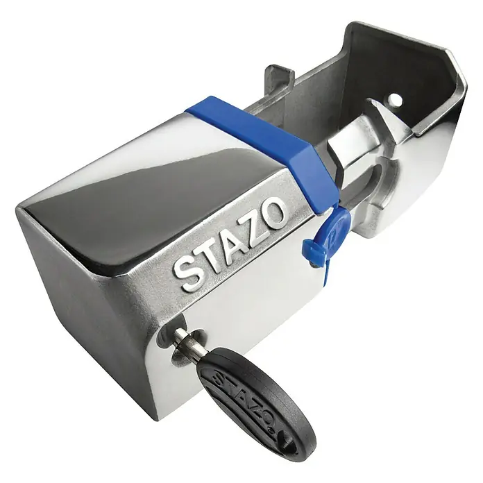 Stazo Außenbordmotorschloss Smartlock - Passend für: Motoren mit max. 29,4 kW & Schraubverbindungen bis M12, Edelstahl - Linke Seitenansicht