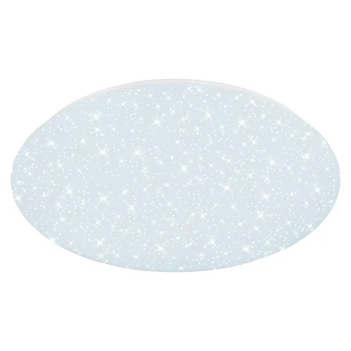 Briloner LED-Deckenleuchte rund Sterne - 40 W, Ø x H: 495 mm x 9,6 cm, Weiß, Warmweiß
