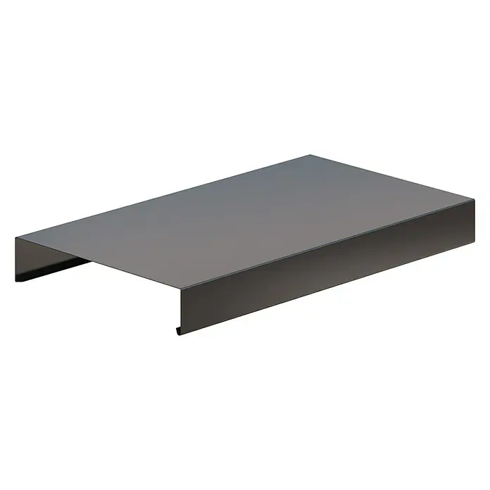 Sarei Mauerabdeckung - L x B: 1 m x 270 mm, Anthrazit, Aluminium - Rechte Seitenansicht