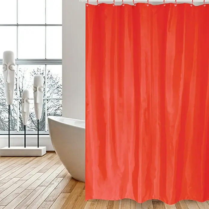 Venus Cortina de baño textil - An x Al: 180 x 200 cm, Rojo
