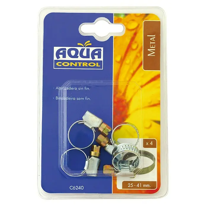 Abrazadera para manguera sin fin - Alcance de sujeción: 25 - 40 mm, 4 uds.