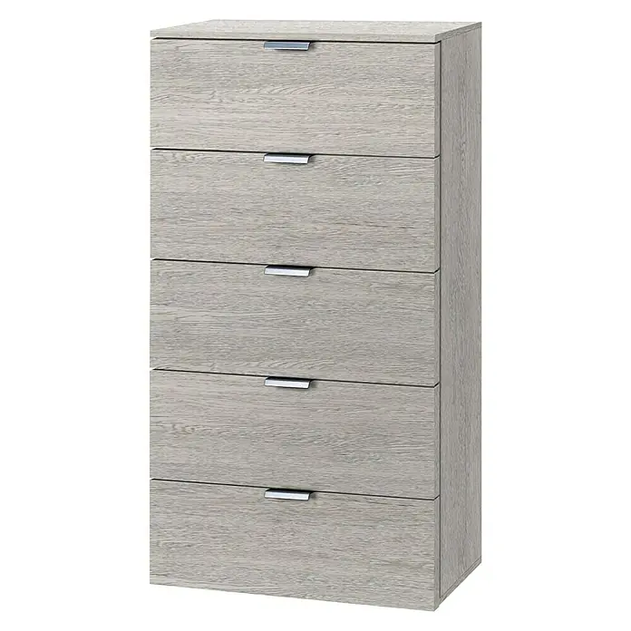 Express Möbel Highboard Solutions - L x B x H: 42 x 50 x 100 cm, Platin, Anzahl Schubladen: 5 Stk. - Rechte Seitenansicht