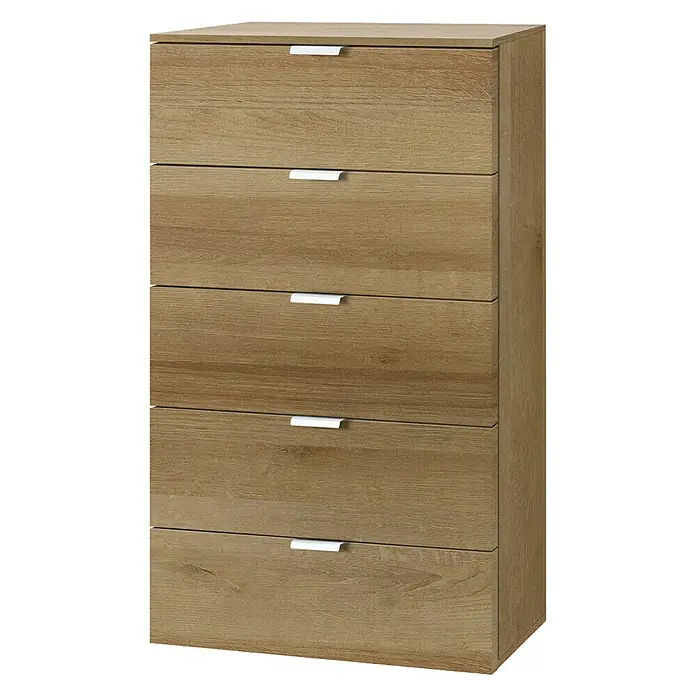 Express Möbel Highboard Solutions - L x B x H: 42 x 50 x 100 cm, Riviera Eiche, Anzahl Schubladen: 5 Stk. - Detailaufnahme