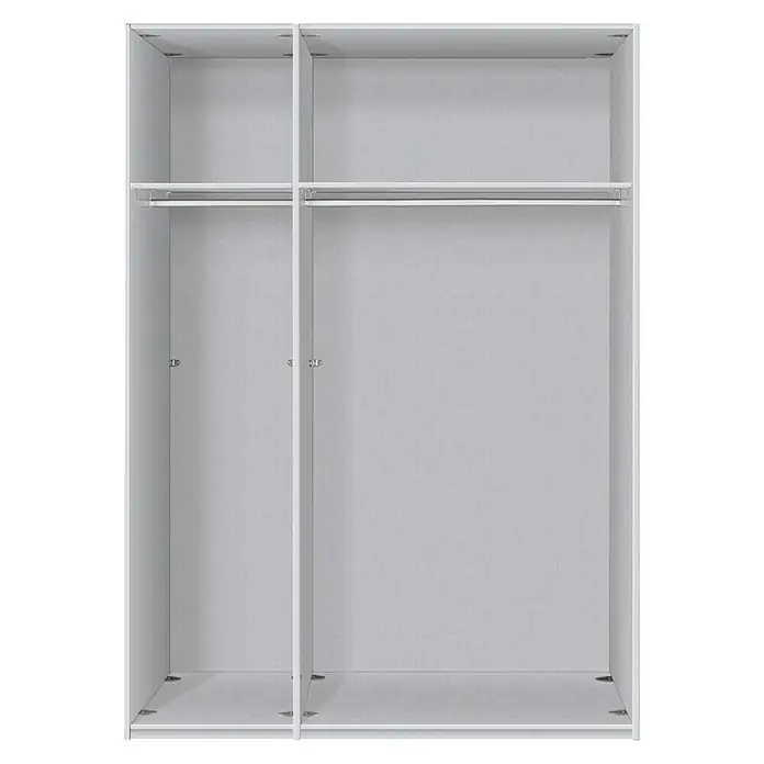Express Möbel Drehtürschrank Brooklyn - L x B x H: 58 x 150 x 216 cm, Weiß, 1 Spiegel