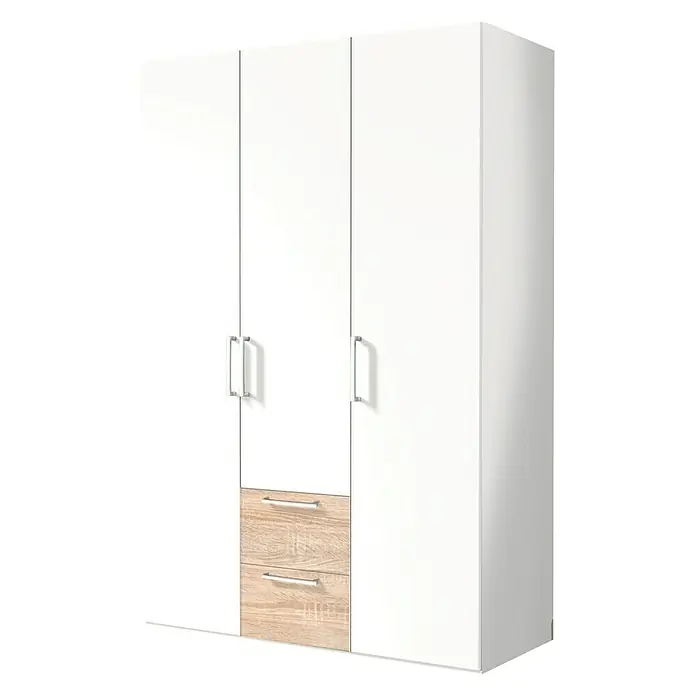 Express Möbel Kleiderschrank Brooklyn - L x B x H: 58 x 150 x 216 cm, Weiß/Sonoma Eiche, Ohne Spiegel, Anzahl Schubladen: 2 Stk. - Rechte Seitenansicht