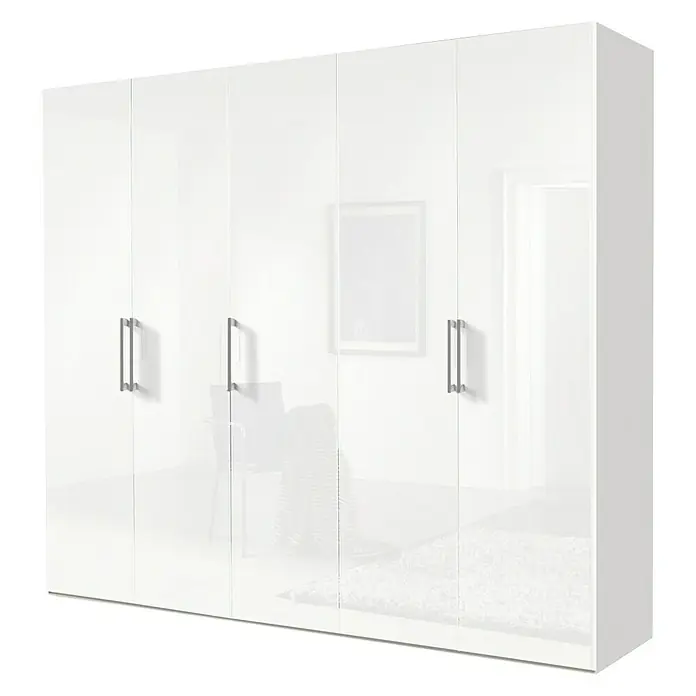Express Möbel Kleiderschrank Brooklyn - L x B x H: 58 x 250 x 216 cm, Weiß, Ohne Spiegel, Lackiert - Rechte Seitenansicht