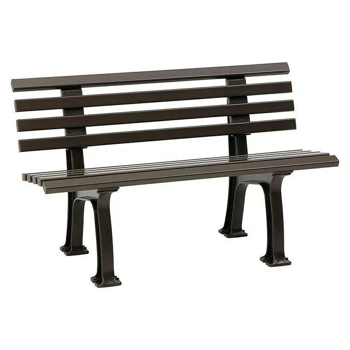 Blome Gartenbank Ibiza - Breite: 120 cm, PVC, Schokobraun - Vorderansicht