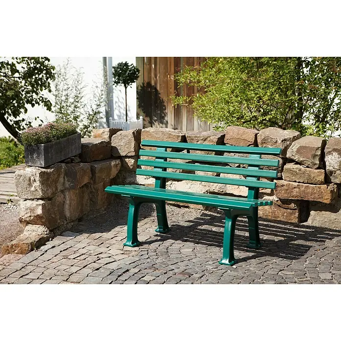 Blome Gartenbank Ibiza - Breite: 120 cm, PVC, Moosgrün - Stimmungsaufnahme