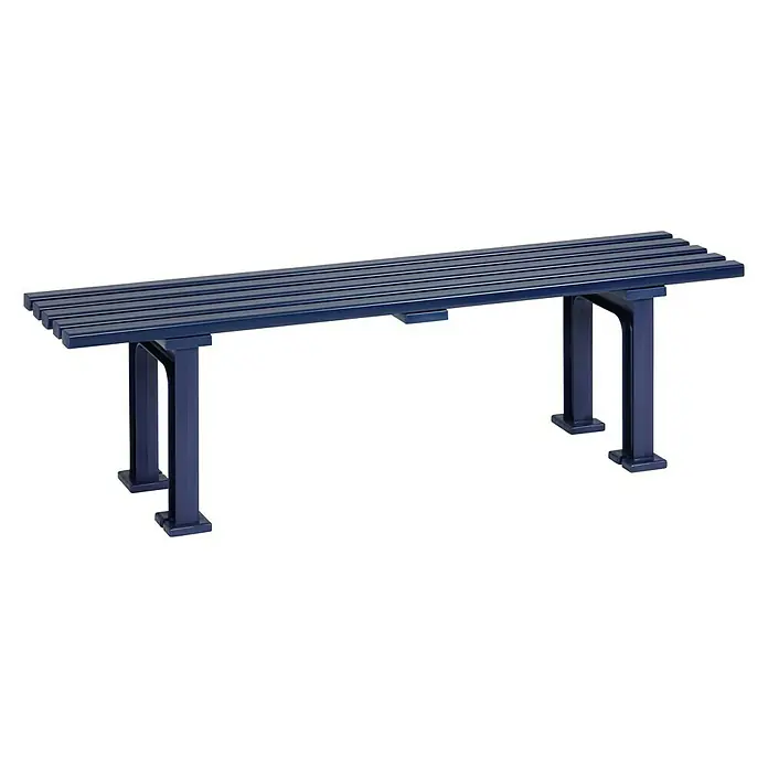 Blome Gartenbank Mono I - 150 cm, PVC, Stahlblau - Vorderansicht